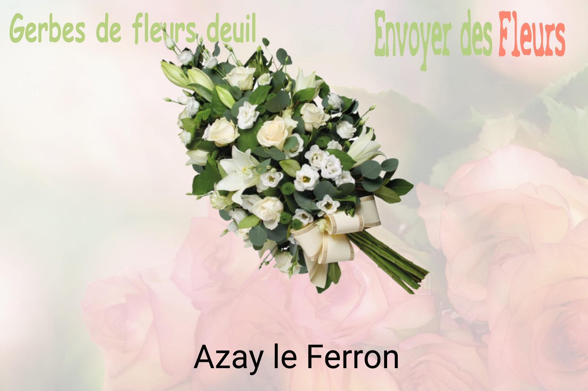 Gerbe de fleurs de deuil livrée à Azay-le-Ferron